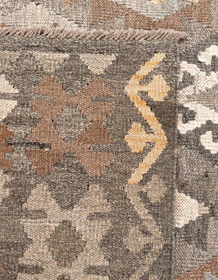 Detail image of  5' 9 x 8' 1  Hand Woven Kilim Maymana Wool Rug