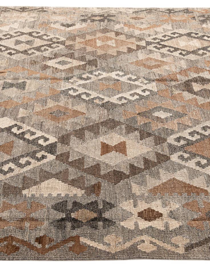 Detail image of  5' 9 x 8' 4  Hand Woven Kilim Maymana Wool Rug