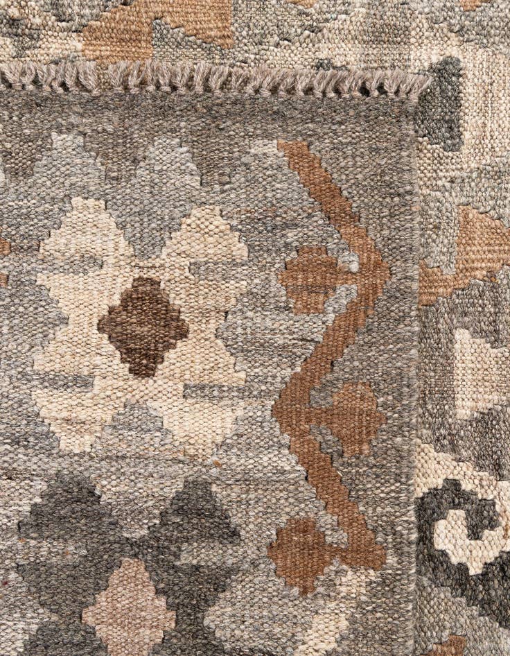 Detail image of  5' 9 x 8' 4  Hand Woven Kilim Maymana Wool Rug