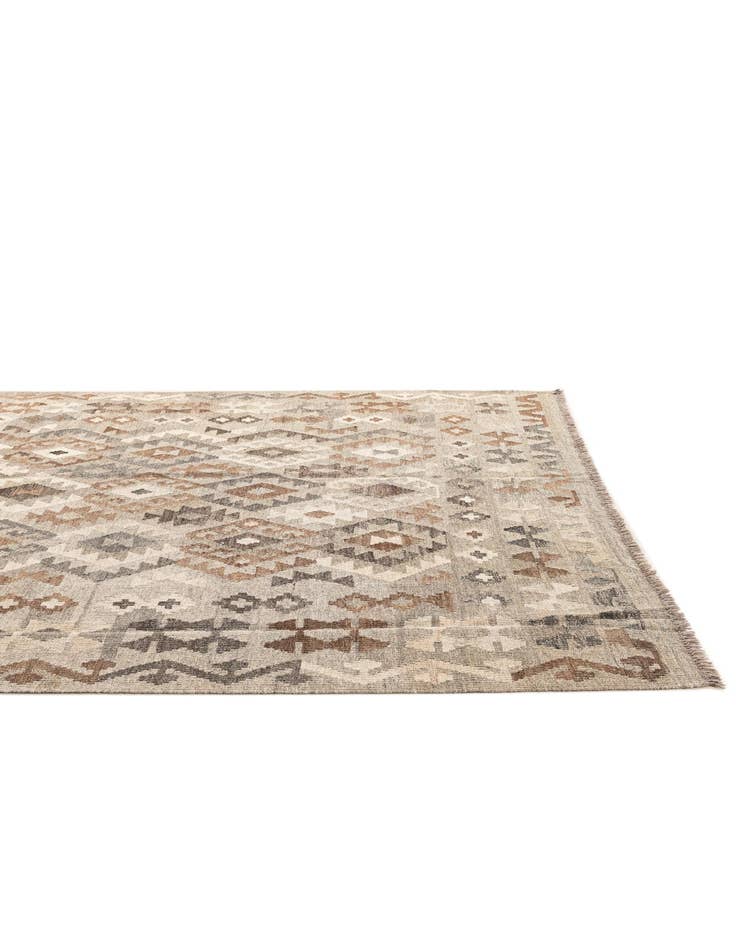 Detail image of  6' 2 x 8' 7  Hand Woven Kilim Maymana Wool Rug