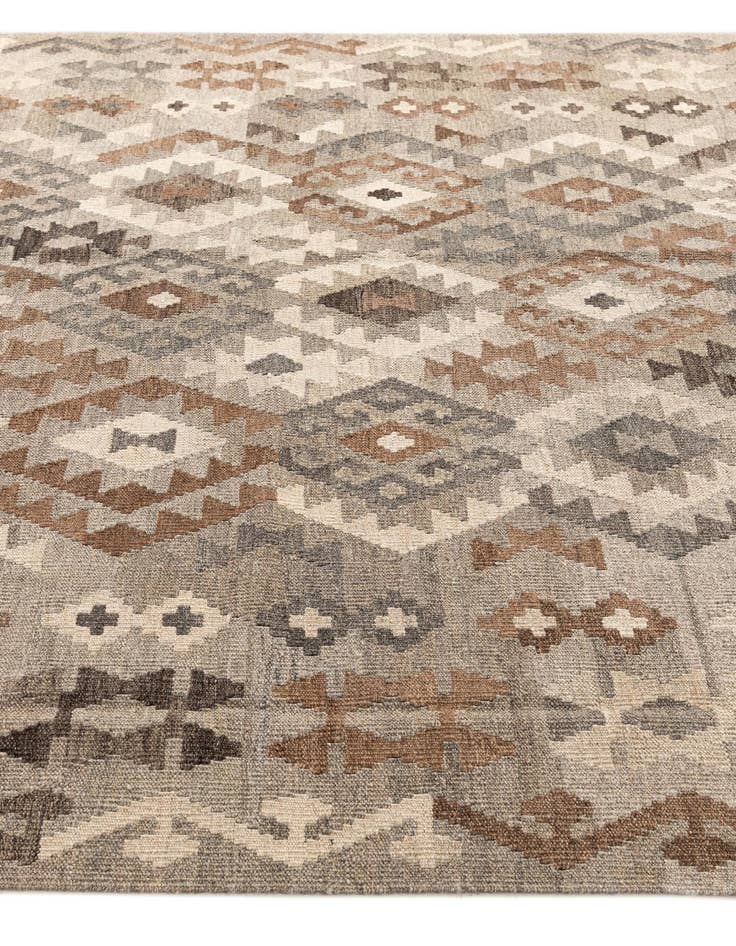 Detail image of  6' 2 x 8' 7  Hand Woven Kilim Maymana Wool Rug