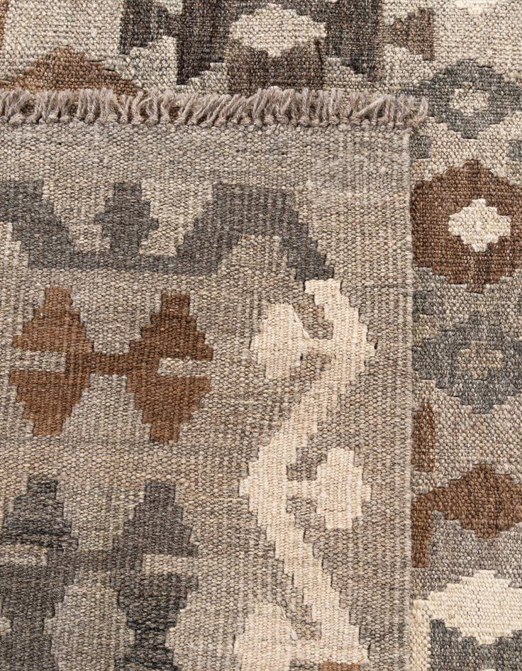 Detail image of  6' 2 x 8' 7  Hand Woven Kilim Maymana Wool Rug