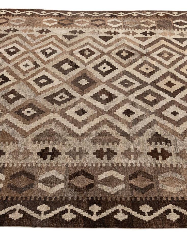 Detail image of  6' 5 x 9' 8  Hand Woven Kilim Maymana Wool Rug