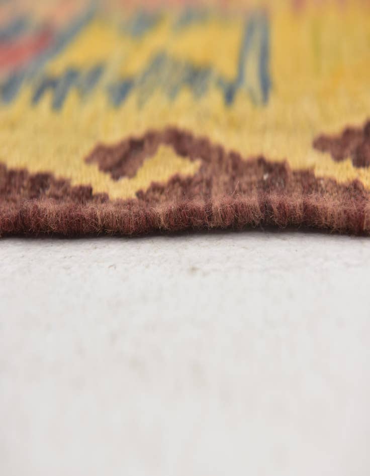 Detail image of  3' 5 x 5' 2  Hand Woven Kilim Maymana Wool Rug