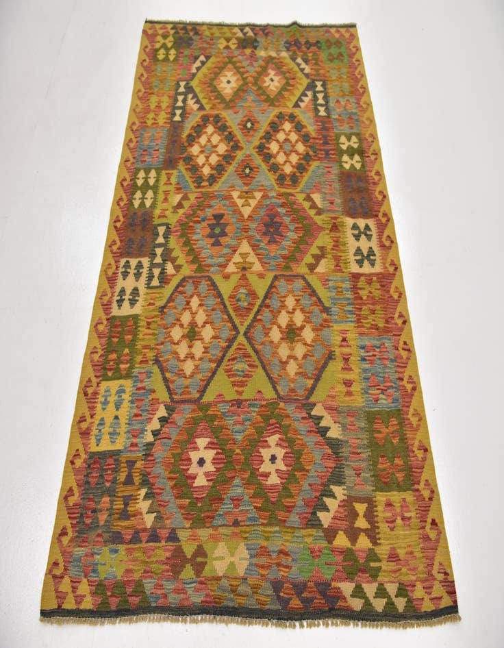 Detail image of 4' 9 x 6' 5 Hand Woven Kilim Maymana Wool Rug