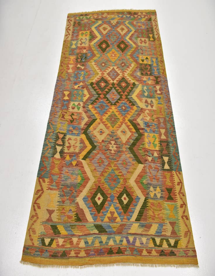 Detail image of  4' 7 x 6' 5  Hand Woven Kilim Maymana Wool Rug