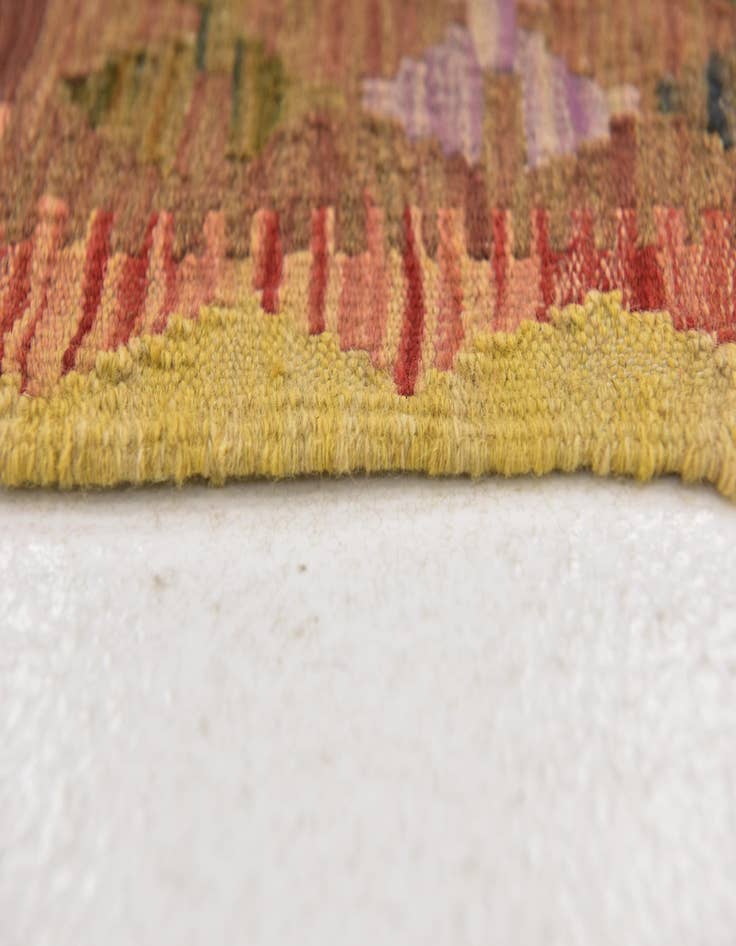 Detail image of  3' 3 x 4' 10  Hand Woven Kilim Maymana Wool Rug