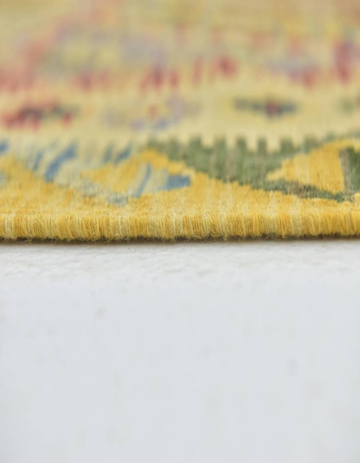 Detail image of  3' 2 x 4' 7  Hand Woven Kilim Maymana Wool Rug