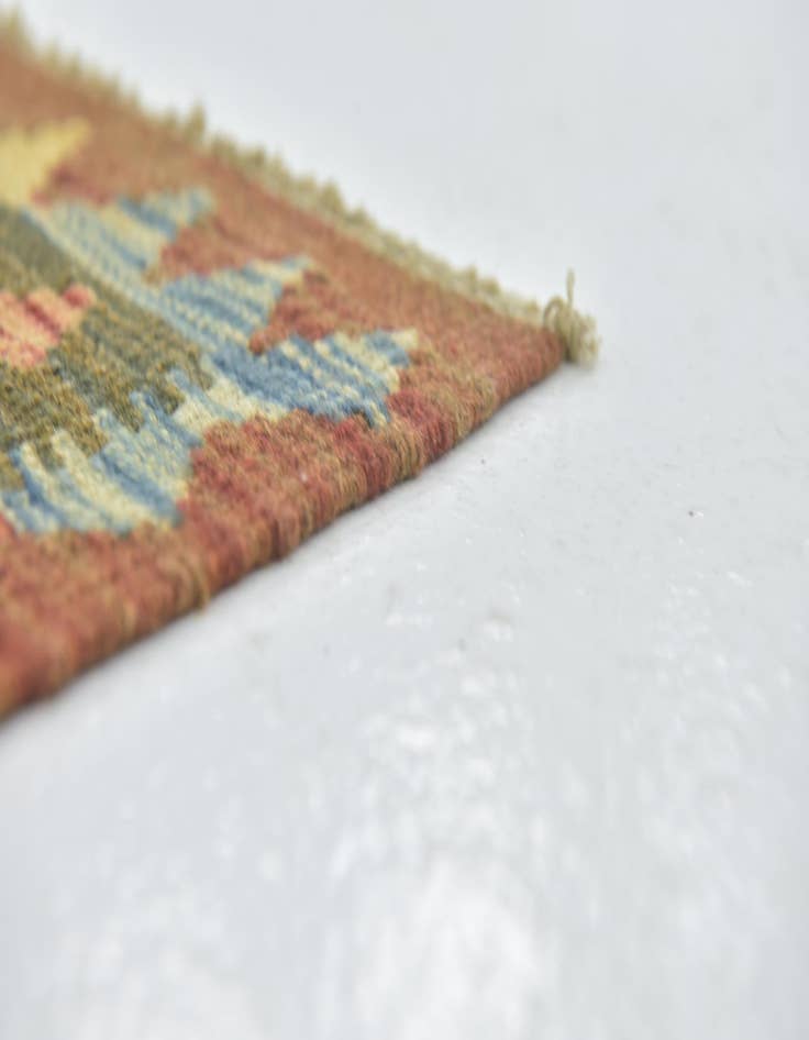 Detail image of  3' 2 x 4'  Hand Woven Kilim Maymana Wool Rug