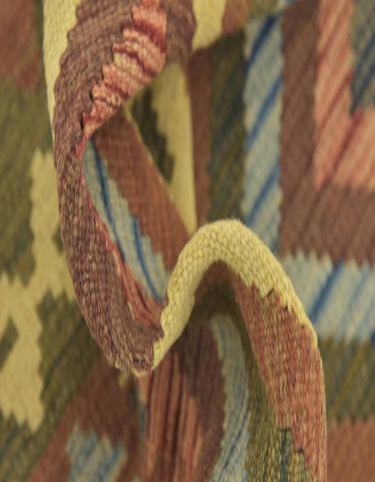 Detail image of  3' 2 x 4'  Hand Woven Kilim Maymana Wool Rug