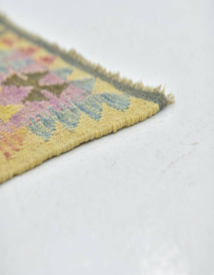 Detail image of  3' 3 x 4' 10  Hand Woven Kilim Maymana Wool Rug