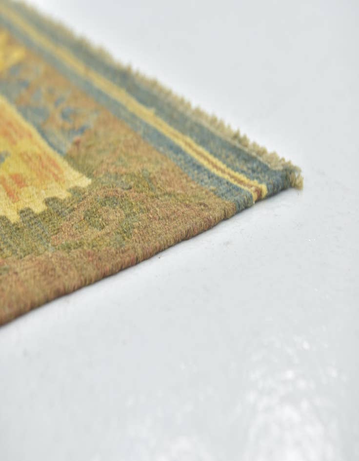Detail image of  3' 3 x 4' 9  Hand Woven Kilim Maymana Wool Rug