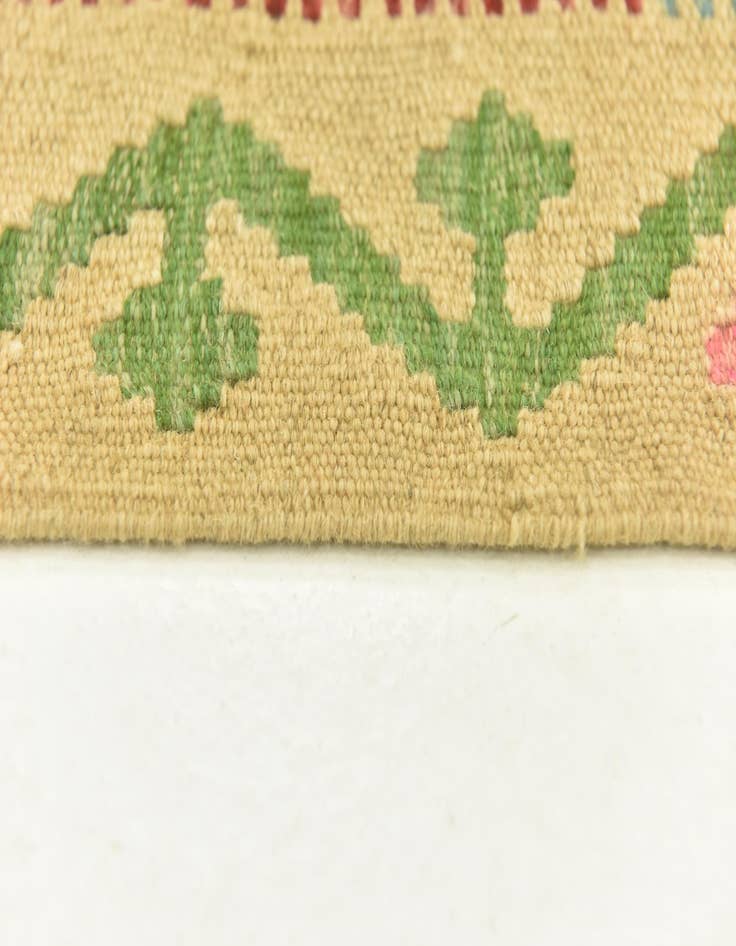 Detail image of  3' 6 x 5'  Hand Woven Kilim Maymana Wool Rug