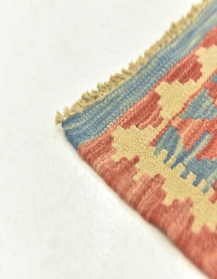 Detail image of  3' 1 x 4' 8  Hand Woven Kilim Maymana Wool Rug