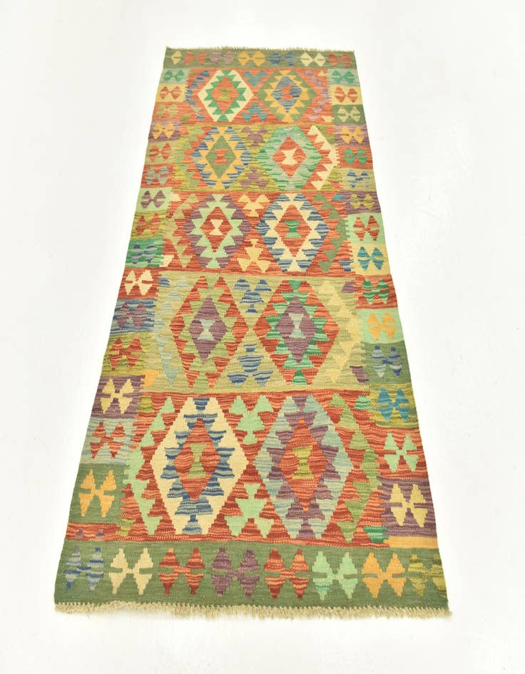 Detail image of  3' 3 x 5' 4  Hand Woven Kilim Maymana Wool Rug