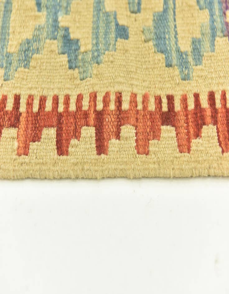 Detail image of  3' 3 x 6' 5  Hand Woven Kilim Maymana Wool Rug