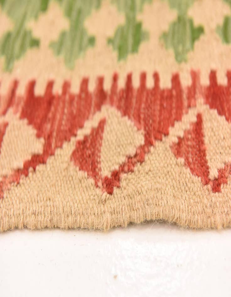 Detail image of  3' 7 x 6' 1  Hand Woven Kilim Maymana Wool Rug