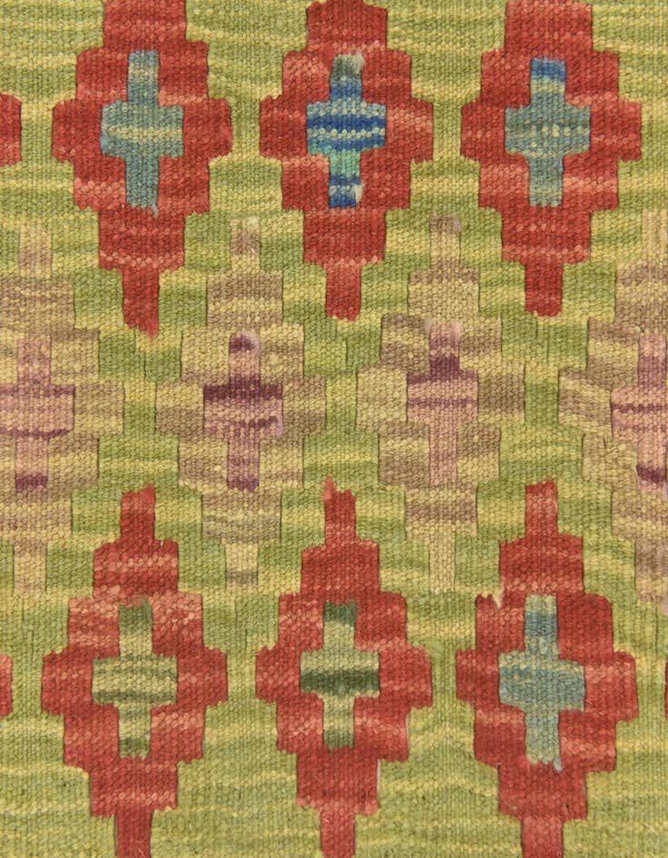Detail image of  3' 5 x 5' 1  Hand Woven Kilim Maymana Wool Rug