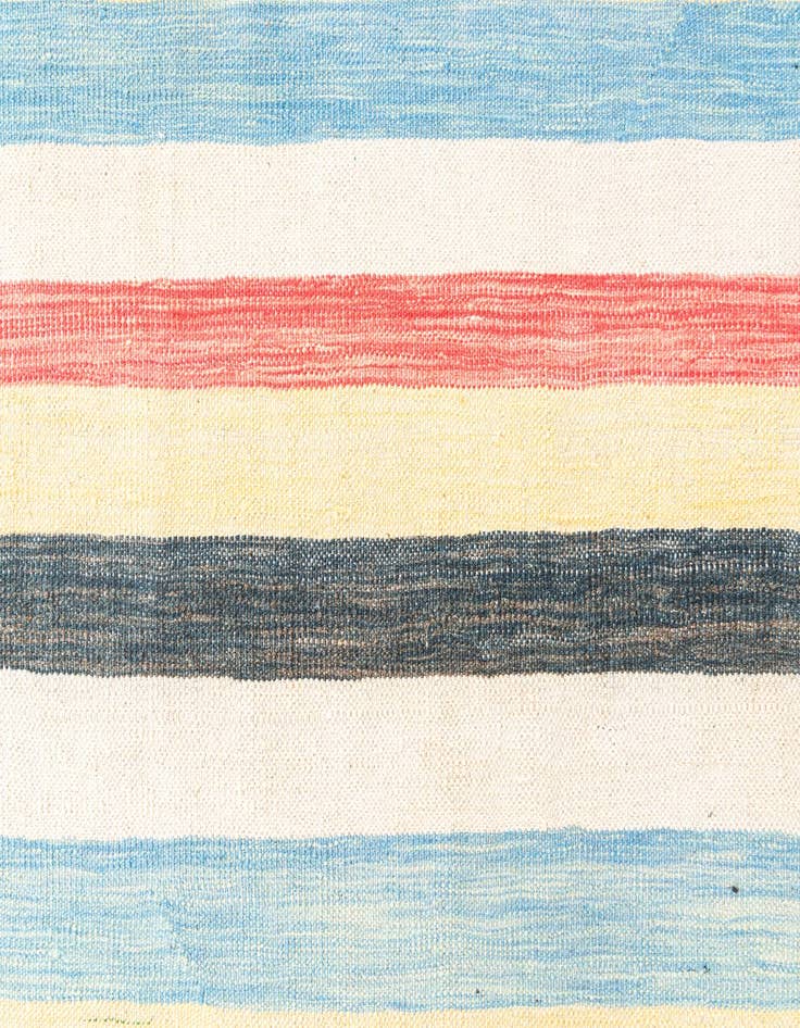 Detail image of  4' x 5' 10  Hand Woven Kilim Maymana Wool Rug