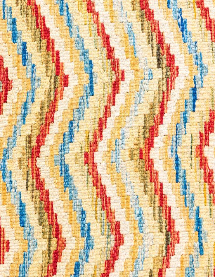 Detail image of  3' 3 x 6' 3  Hand Woven Kilim Maymana Wool Rug