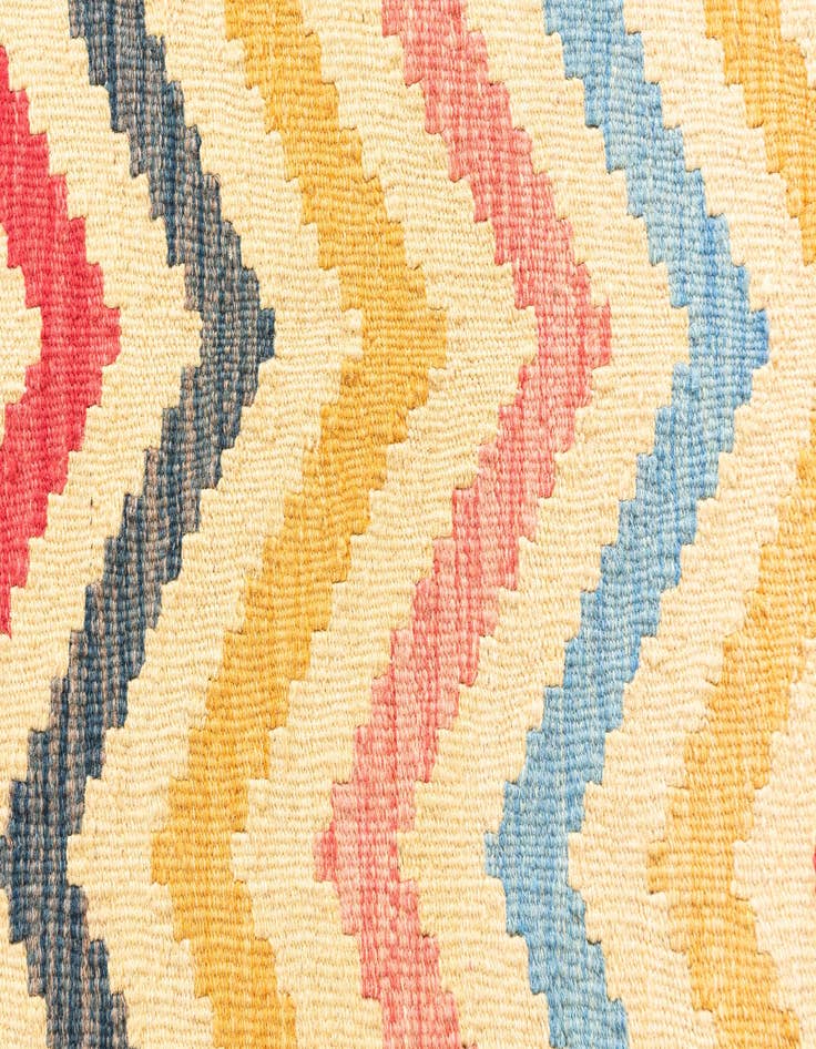 Detail image of  3' 5 x 6' 6  Hand Woven Kilim Maymana Wool Rug