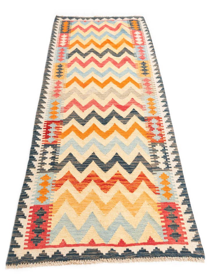 Detail image of  3' 4 x 6' 5  Hand Woven Kilim Maymana Wool Rug