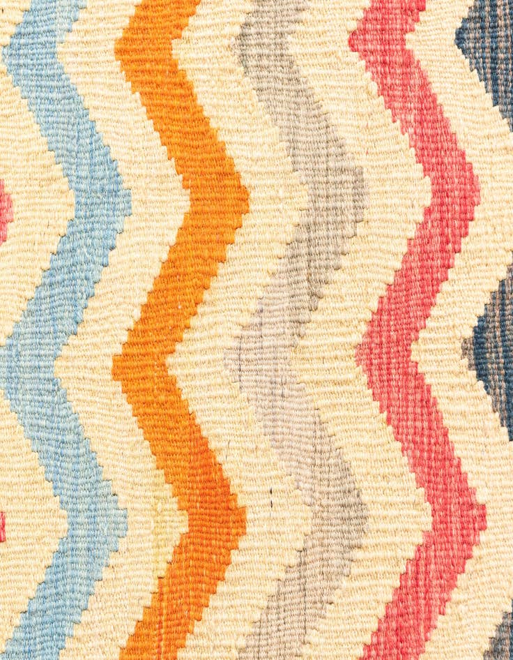 Detail image of  3' 4 x 6' 5  Hand Woven Kilim Maymana Wool Rug