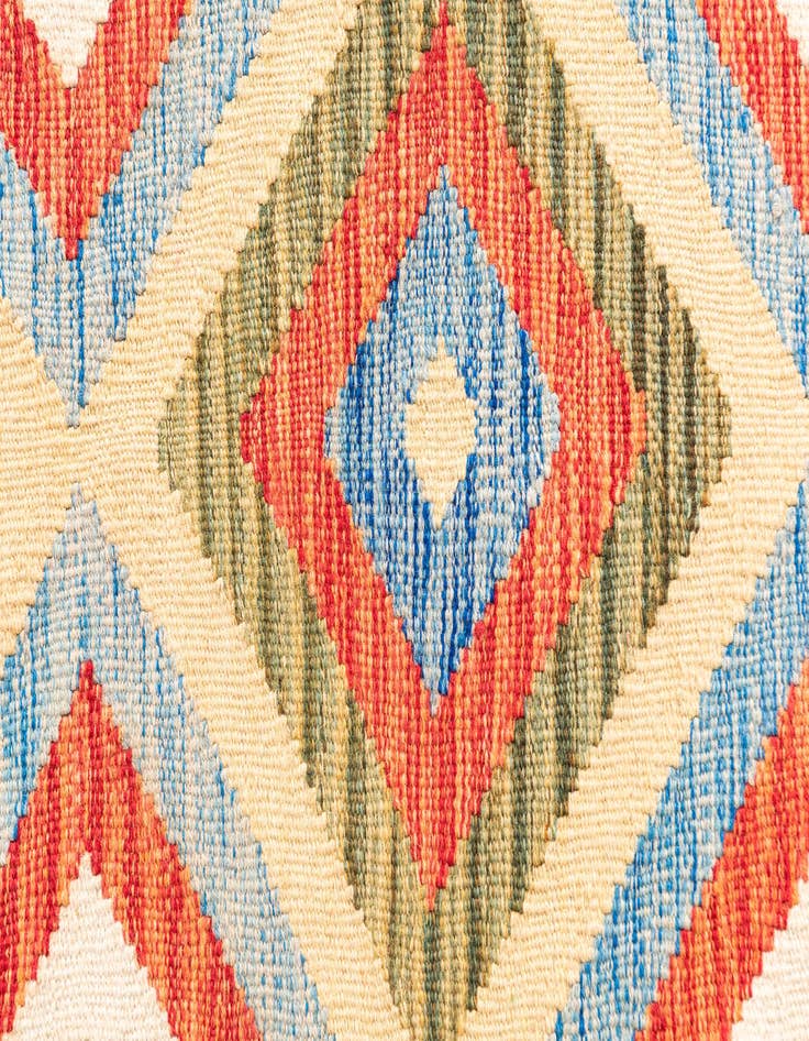 Detail image of  3' 4 x 6' 3  Hand Woven Kilim Maymana Wool Rug