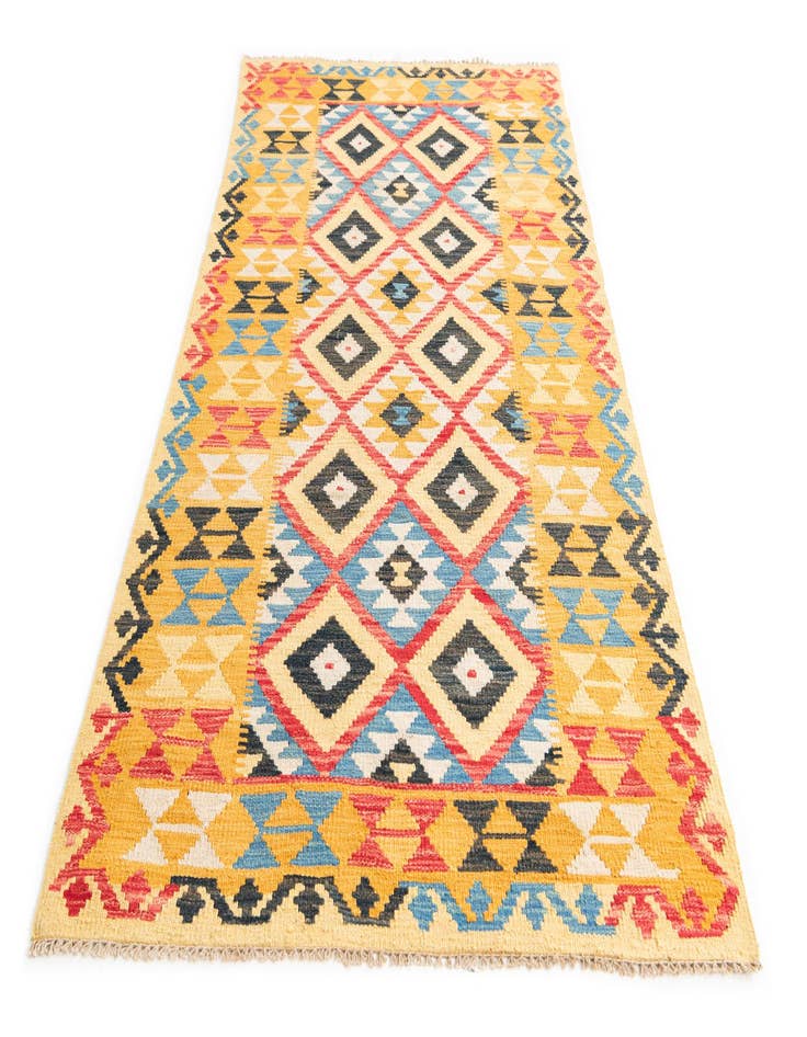 Detail image of  3' 5 x 6' 5  Hand Woven Kilim Maymana Wool Rug
