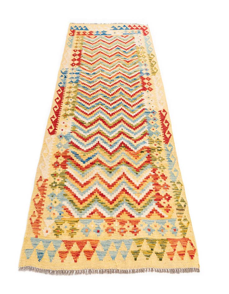 Detail image of  3' 4 x 6' 4  Hand Woven Kilim Maymana Wool Rug