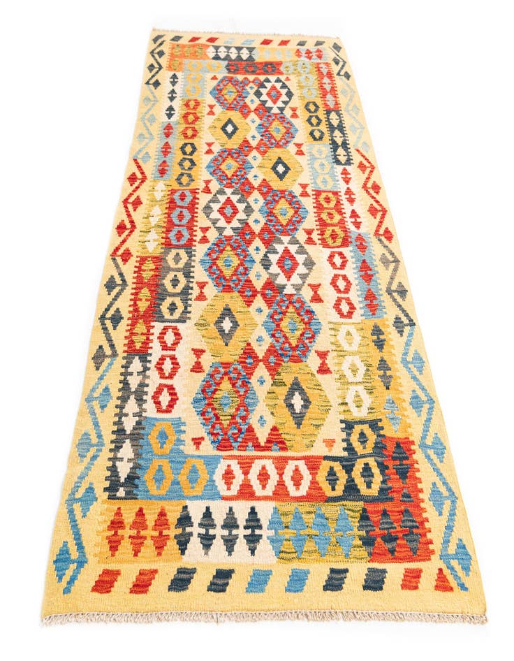 Detail image of  3' 6 x 6' 8  Hand Woven Kilim Maymana Wool Rug