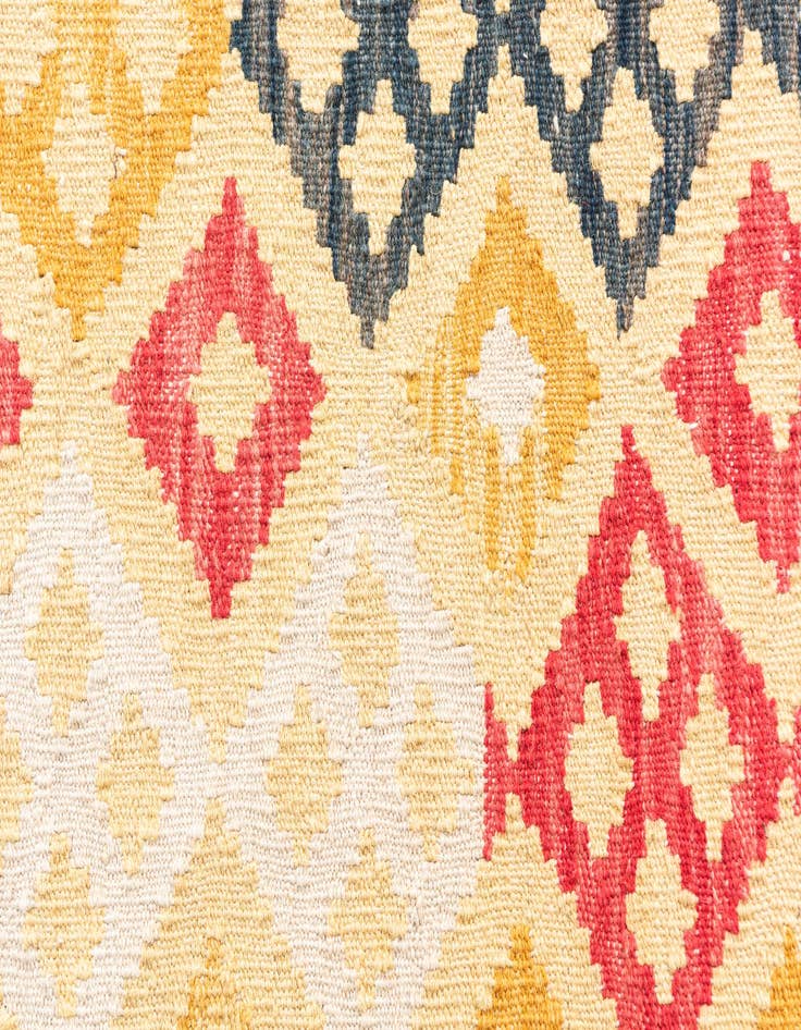 Detail image of  3' 6 x 6' 5  Hand Woven Kilim Maymana Wool Rug