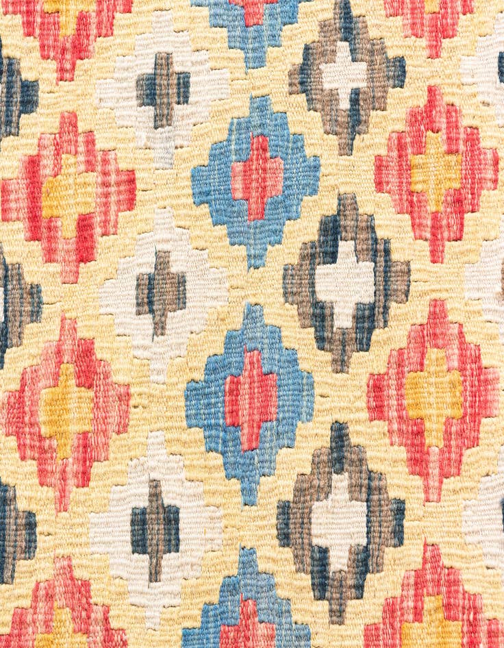 Detail image of  4' 3 x 5' 8  Hand Woven Kilim Maymana Wool Rug