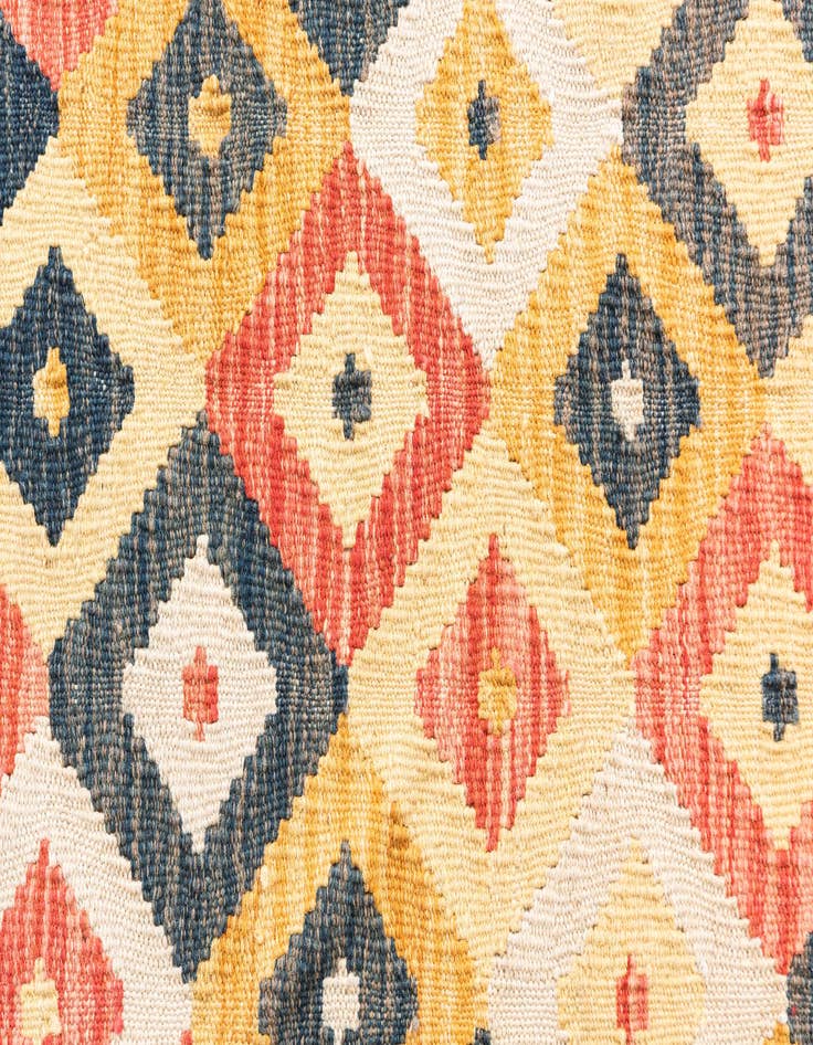 Detail image of  4' 1 x 5' 7  Hand Woven Kilim Maymana Wool Rug