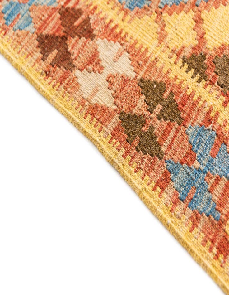 Detail image of  2' 9 x 4' 4  Hand Woven Kilim Maymana Wool Rug