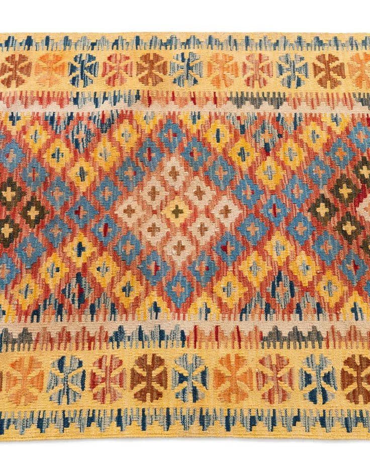 Detail image of  3' 3 x 5' 1  Hand Woven Kilim Maymana Wool Rug