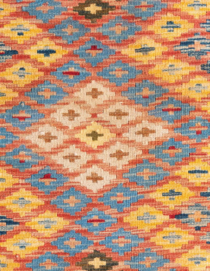 Detail image of  3' 3 x 5' 1  Hand Woven Kilim Maymana Wool Rug