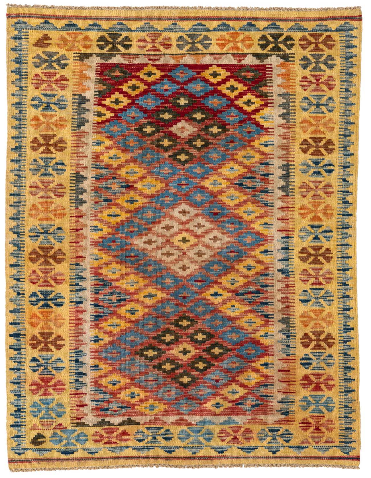 Primary image  3' 3 x 5' 1  Hand Woven Kilim Maymana Wool Rug