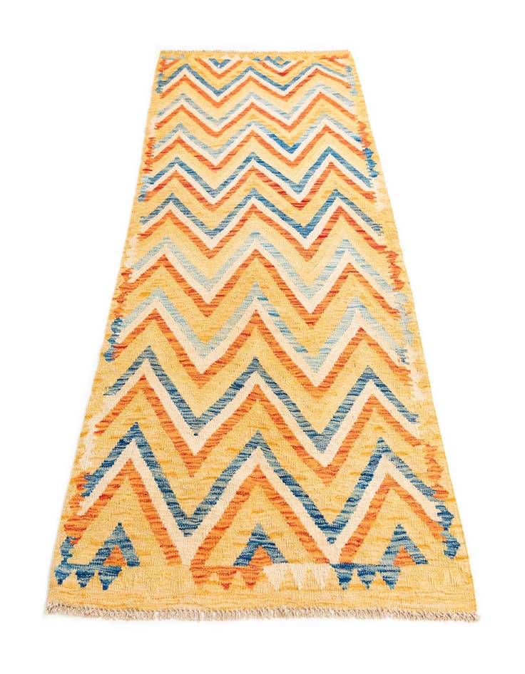 Detail image of  3' 5 x 6' 3  Hand Woven Kilim Maymana Wool Rug