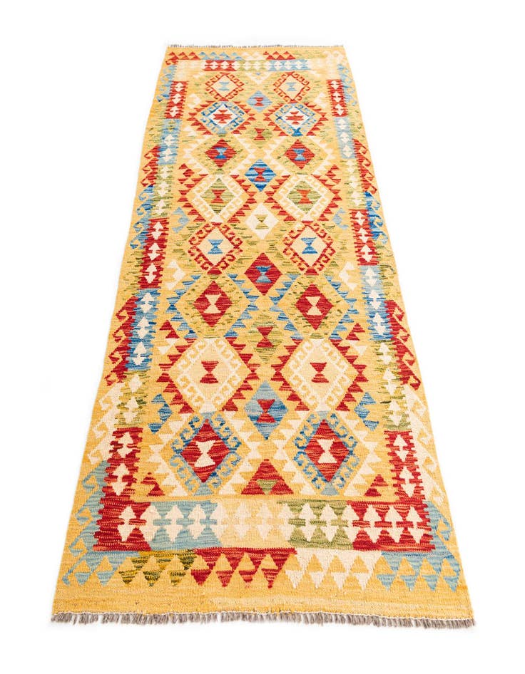 Detail image of  3' 6 x 6' 8  Hand Woven Kilim Maymana Wool Rug