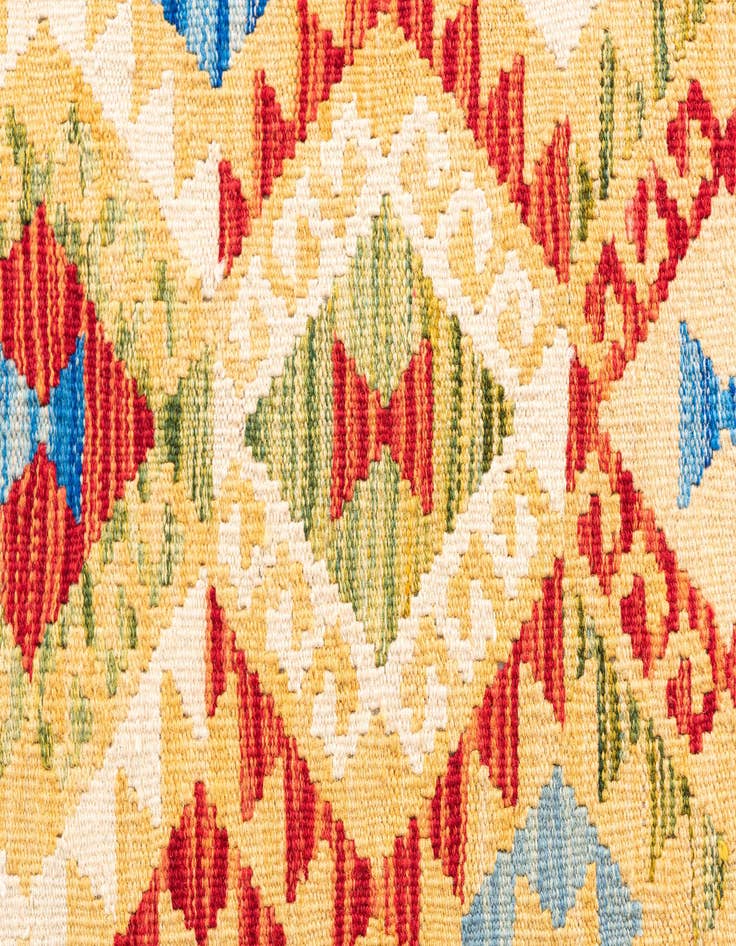 Detail image of  3' 6 x 6' 8  Hand Woven Kilim Maymana Wool Rug