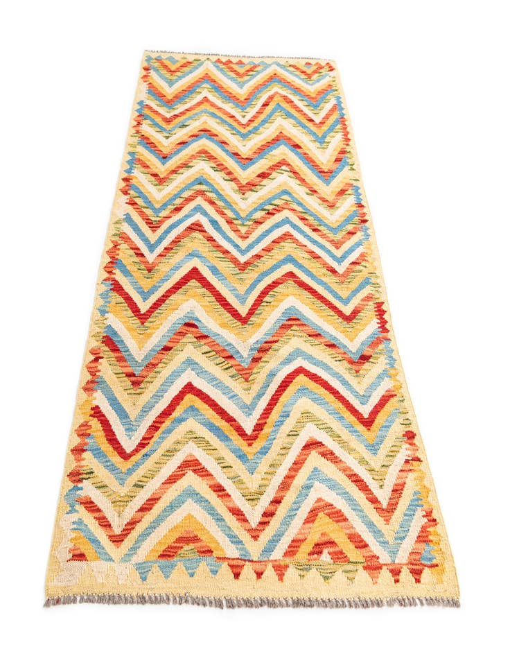 Detail image of  3' 5 x 6' 4  Hand Woven Kilim Maymana Wool Rug