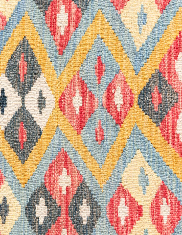 Detail image of 4' 4 x 6' 7 Hand Woven Kilim Maymana Wool Rug