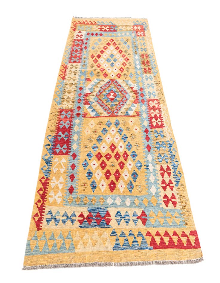 Detail image of  3' 6 x 6' 8  Hand Woven Kilim Maymana Wool Rug