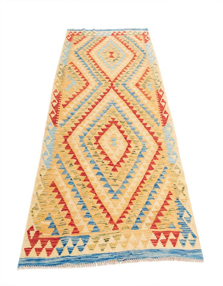 Detail image of  3' 9 x 6' 6  Hand Woven Kilim Maymana Wool Rug