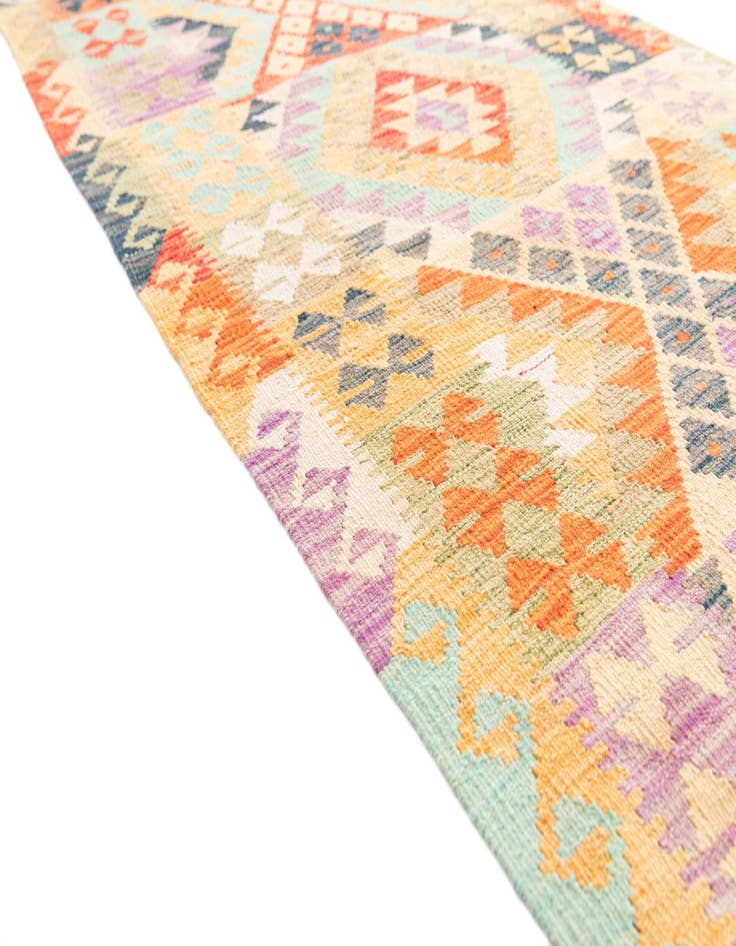 Detail image of  3' 5 x 6' 6  Hand Woven Kilim Maymana Wool Rug