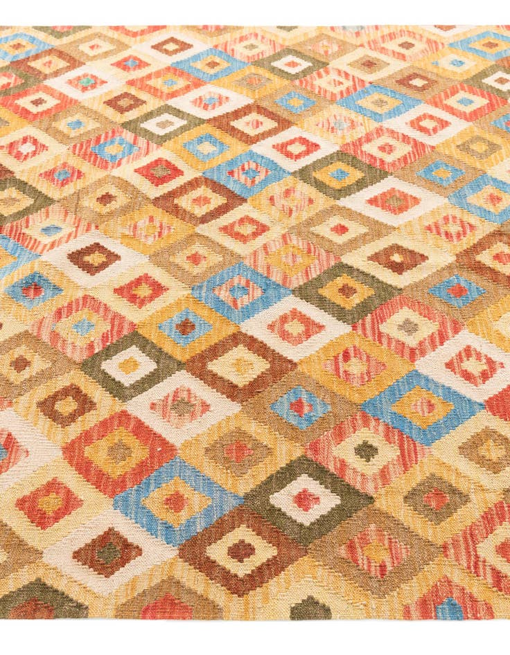 Detail image of  5' x 6' 5  Hand Woven Kilim Maymana Wool Rug