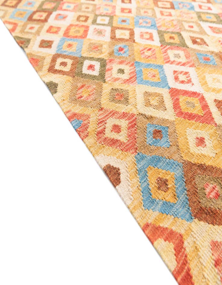 Detail image of  5' x 6' 5  Hand Woven Kilim Maymana Wool Rug