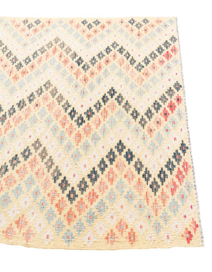 Detail image of  3' 3 x 6' 3  Hand Woven Kilim Maymana Wool Rug