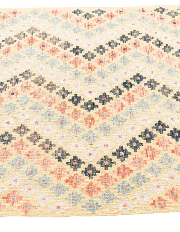 Detail image of  3' 3 x 6' 3  Hand Woven Kilim Maymana Wool Rug
